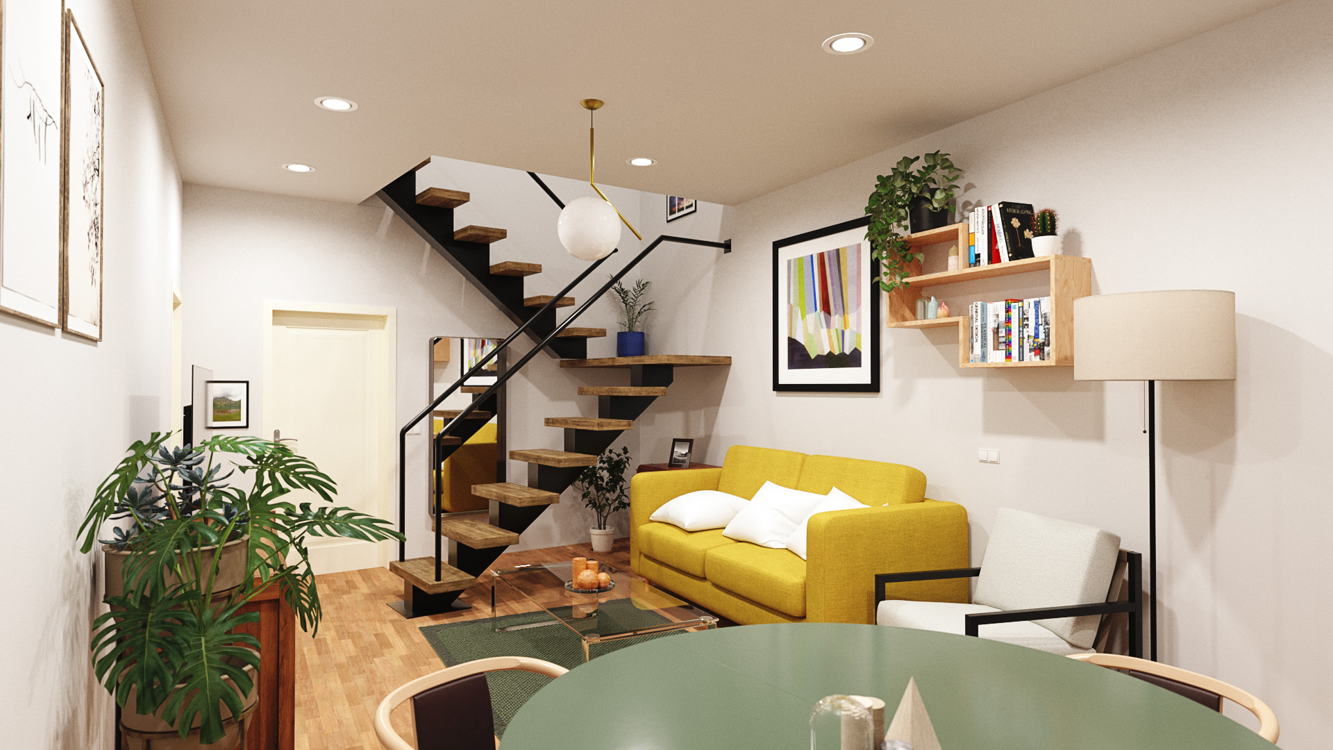 Sala d’estar amb parquet